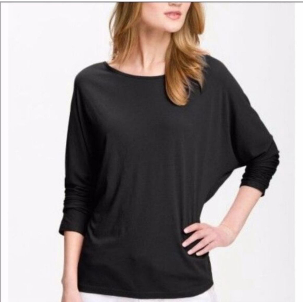 VINCE Black Long Sleeve Jersey Dolman Tunic Tee XXS